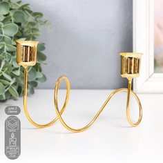 Подсвечник металл на 2 свечи No Brand