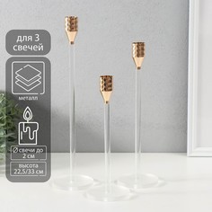 Подсвечник металл, акрил No Brand