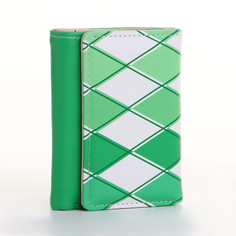 Кошелек женский на кнопке, цвет зеленый No Brand