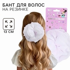 Выпускной. бант для волос на резинке, белый, 13 см, минни маус Disney