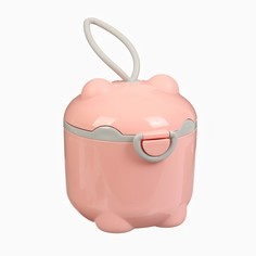 Контейнер для детского питания мишка 1, 250 мл, цвет розовый Mum&Baby