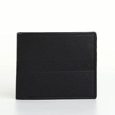 Портмоне мужское без застежки, отдел для карт, монет, цвет черный No Brand