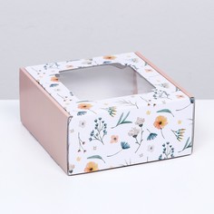 Коробка самосборная, с окном, No Brand