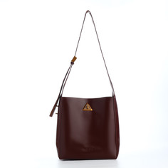 Сумка женская на винтовом замке textura, маленький размер, цвет коричневый