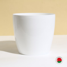 Горшок для цветов, d = 21 см, 5,2 л, пластик, белый No Brand