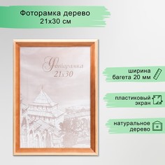 Фоторамка сосна с20 21х30 см (пластиковый экран) No Brand