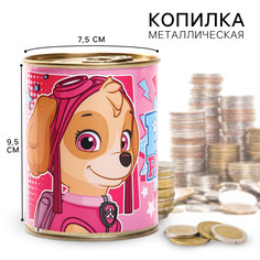 Копилка металлическая, 9,5 см х 7,5 см х 7,5 см PAW Patrol
