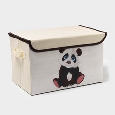 Короб стеллажный для хранения с крышкой No Brand