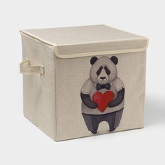 Короб стеллажный для хранения с крышкой No Brand