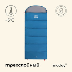 Спальный мешок maclay camping comfort cool, одеяло, 3 слоя, правый, 220х90 см, -5/+10°с