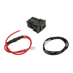 Зарядное устройство cartage, 12-24 в, 2 usb, 4,2 а, вольтметр, черный No Brand