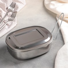 Контейнер для еды из нержавеющей стали с держателем, 17×13,5 см No Brand