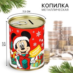 Копилка на новый год, 9.5х9.5х7.5 см, микки маус Disney