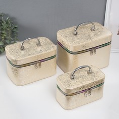 Шкатулка кожзам с зеркалом No Brand