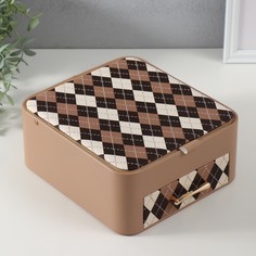 Шкатулка кожзам для украшений No Brand