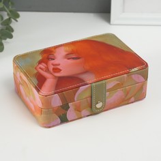 Шкатулка кожзам для украшений No Brand