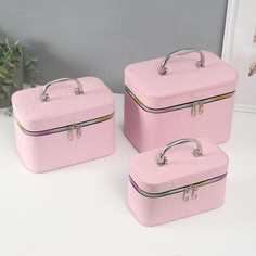 Шкатулка кожзам с зеркалом No Brand