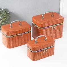 Шкатулка кожзам с зеркалом No Brand