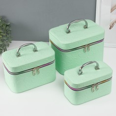Шкатулка кожзам с зеркалом No Brand