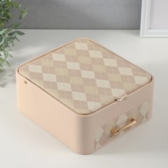 Шкатулка кожзам для украшений No Brand