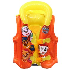 Жилет надувной paw patrol, для плавания, детский, цвет желтый