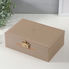 Шкатулка кожзам для украшений No Brand