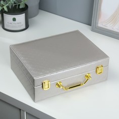 Шкатулка кожзам для украшений No Brand