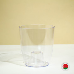 Горшок для орхидей, 2 л, 14,8 × 16,2 см, круглый, пластик, прозрачный No Brand