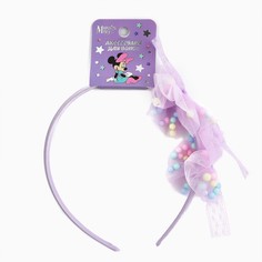 Ободок для волос детский с блестками, 11 см, минни маус Disney