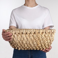 Корзина плетеная, 35х30х15 см, кукурузный лист No Brand