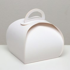 Коробка под бенто-торт без окна, белая, 12,5 х 10,5 х 11 см Upak Land