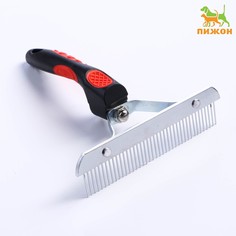 Расческа перпендикулярная, 16 х 18.5 см, черно-красная Пижон