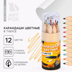 Набор цветных карандашей мини в тубусе Art Fox