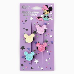 Заколка для волос, 4 шт, 2 см, минни маус Disney