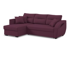 Угловой диван Берлин бордовый Idea Mebel