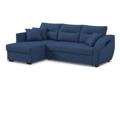 Угловой диван Берлин синий Idea Mebel