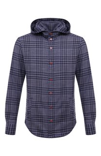 Рубашка из шерсти и шелка Kiton