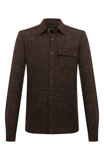 Рубашка из шерсти и шелка Kiton