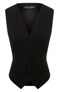 Жилет из шерсти и шелка Dolce & Gabbana