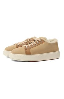 Замшевые кеды Santoni
