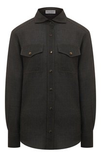 Шерстяная рубашка Brunello Cucinelli