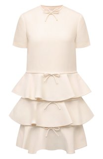 Платье из шерсти и шелка Valentino
