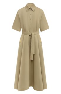 Платье из хлопка и льна Valentino