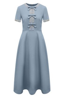 Платье из шерсти и шелка Valentino