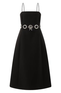 Платье из шерсти и шелка Valentino