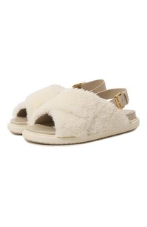 Сандалии Fussbett из овчины Marni