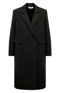Шерстяное пальто MSGM