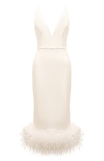 Платье с отделкой перьями Maison dAngelann