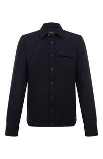 Рубашка из шерсти и шелка Kiton