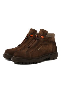 Замшевые ботинки Santoni